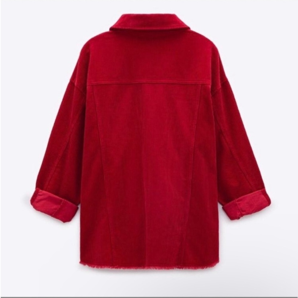 ZARA Corduroy Oversized Shacket Size Medium - Picture 7 of 13